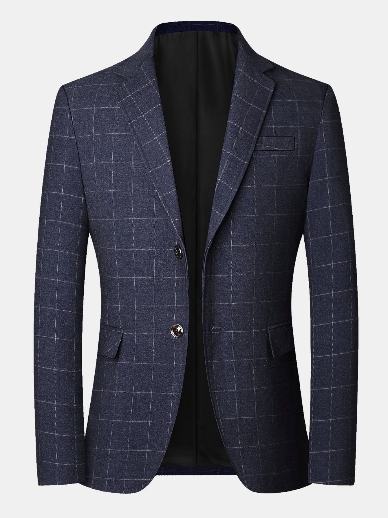 Man Plaid Blazer